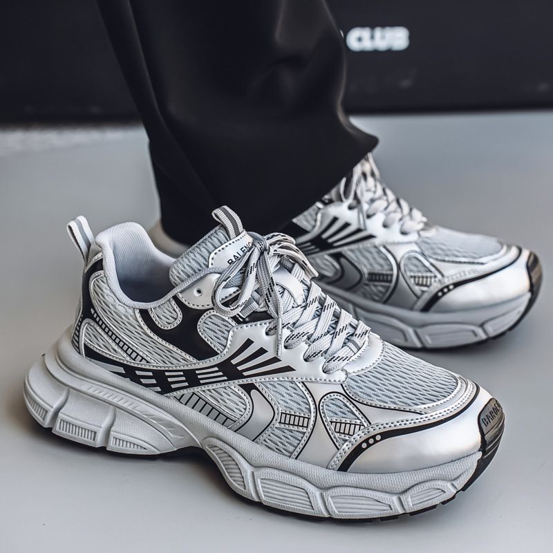 Fall/Winter 2025 New Breathable Mesh Sneakers Chunky-Sole Casual Dad Shoes Stylish And Versatile_voghion.com