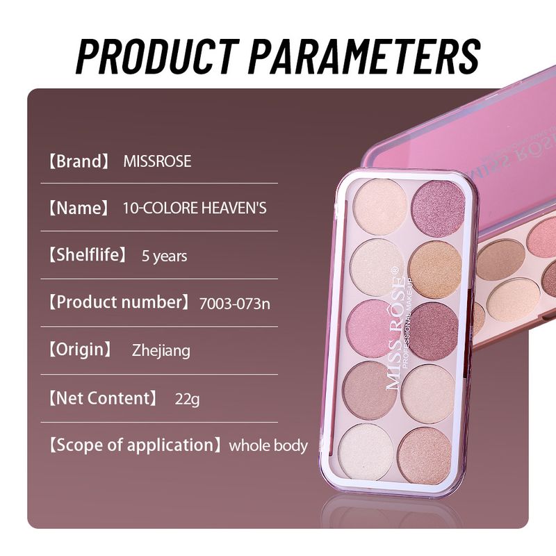 MISSROSE Natural Brightening Rouge Blush Palette Facial Contouring Pearlescent Fine Glitter Highlighter One Piece Palette Makeup_voghion.com