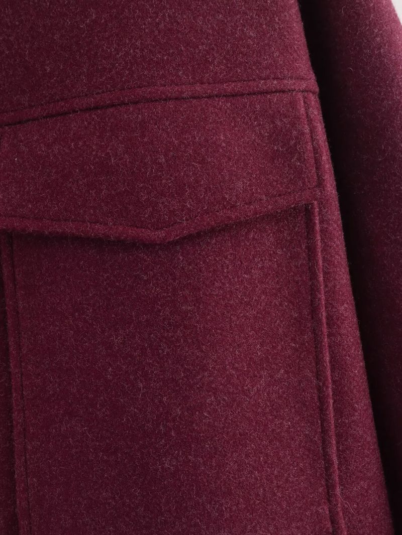 Trendige Jacke aus Wollmischung mit Reißverschluss – Stylischer Tweedmantel für Damen mit Taschen, Streetwear-Chic (Weinrot, Grau, Kaffeebraun, S-L)_voghion.com
