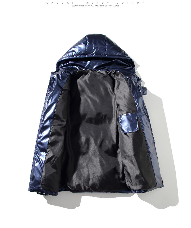 Winter heren Bright Face katoenen jas Koreaanse editie korte staande kraag katoenen jas Trend grote katoenen herenjas_voghion.com