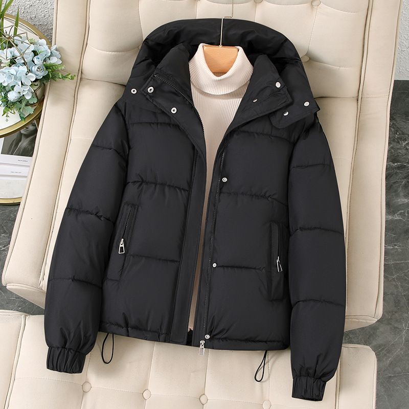 Damenbekleidung Wintertrend Pufferjacke für Damen – Leichter Steppmantel, kurze warme Kapuzenjacke, gemütliche Oversize-Passform_voghion.com