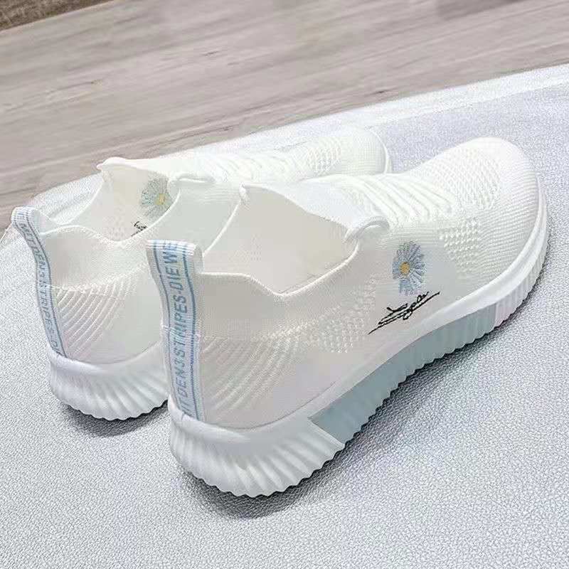 【Optioneel één paar】 2025 Summer Daisy Little White ademende damesschoenen_voghion.com