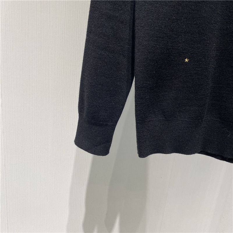 Herrenbekleidung Herren Winter neuer Pullover schwarzer Rollkragenpullover mit Stickerei Schafspelz Strickpullover Mode Business Herrenhemd B1EGA4326_voghion.com