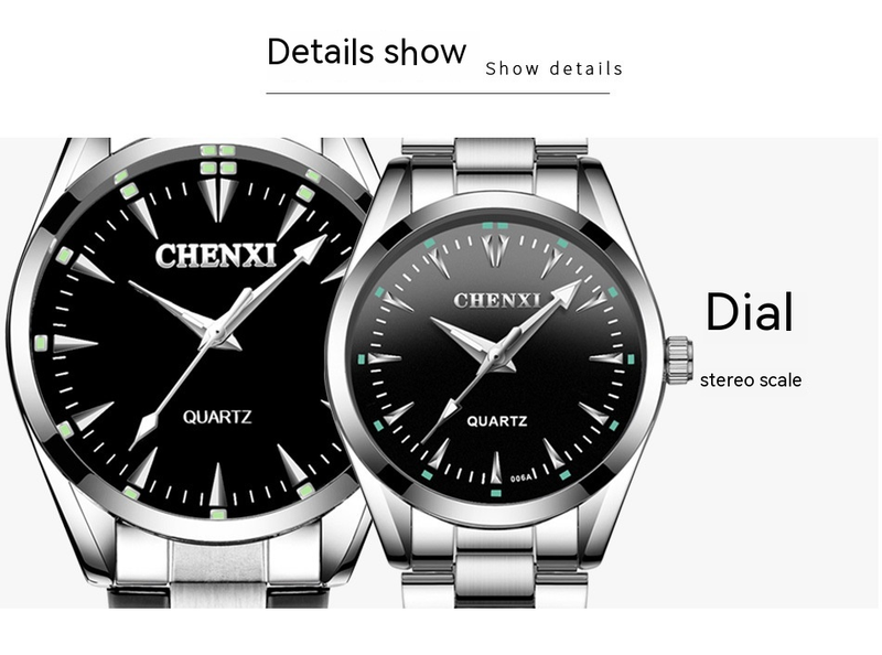 2023 Nuovo orologio di vendita caldo Orologio da coppia di marca Chenxi Orologio da uomo d'affari da donna 006A Orologio da uomo con cinturino in acciaio inossidabile_voghion.com