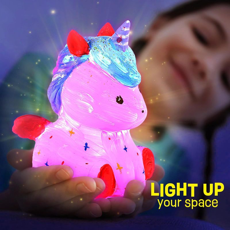 Unisex DIY παιδικό ζωγραφισμένο γκράφιτι φωτεινό μονόκερο γάτα μαλακή κόλλα παιχνίδι λευκό έμβρυο καλούπι δώρο νηπιαγωγείου δώρο γενεθλίων δώρο_voghion.com