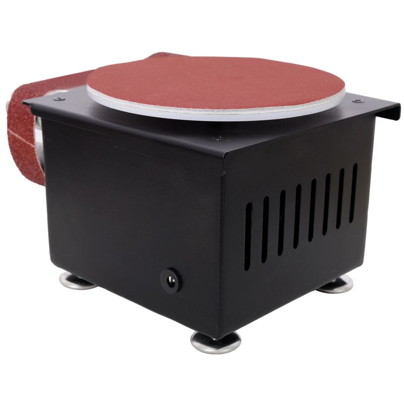 2 In 1 Mini Belt Disc Sander,Bench Grinder Small Spindle Sander Machine For Wood Metal Stone Diy Grinding,Adjustable Speed Electric Sander_voghion.com