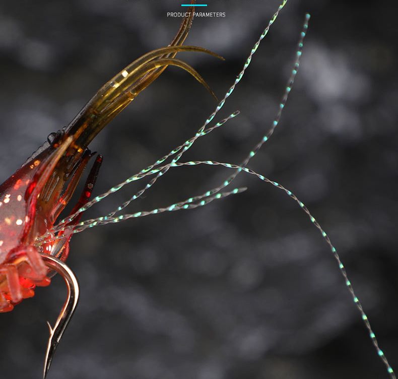 Guojie Gear High Simulation Soft With Hook Bait Fishing Shrimp Lure_voghion.com