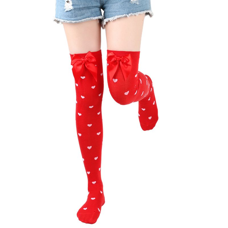 Le calze Red Lips Love per San Valentino saranno calze sopra il ginocchio e graziose calze con fiocco_voghion.com