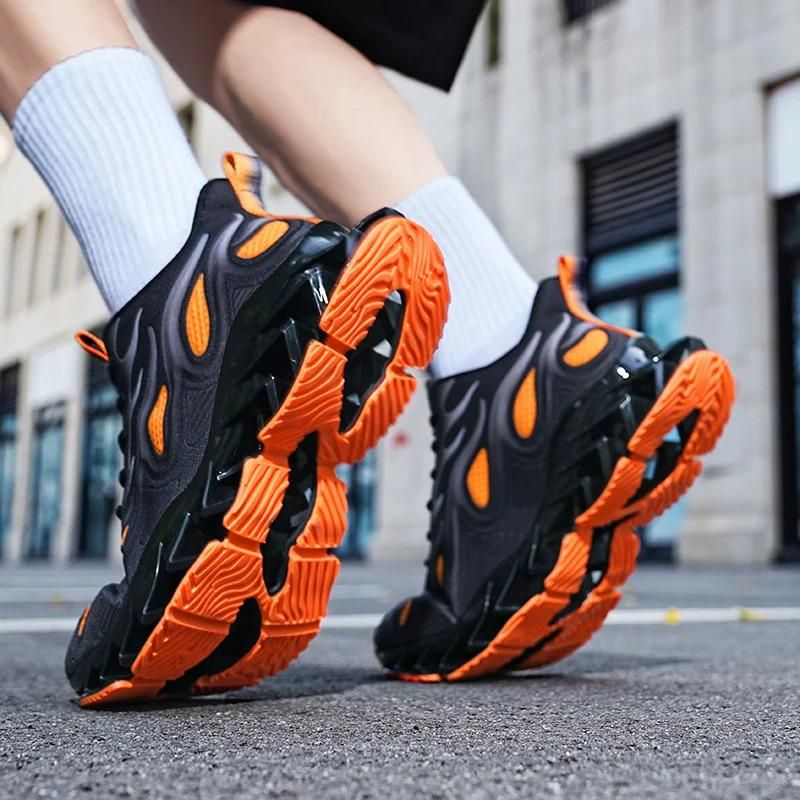 Custom Men Fashion Casual Sneakers Height Increasing Soft Lightweight Blade Sports Running Shoes for Man Closed Runner_voghion.com
