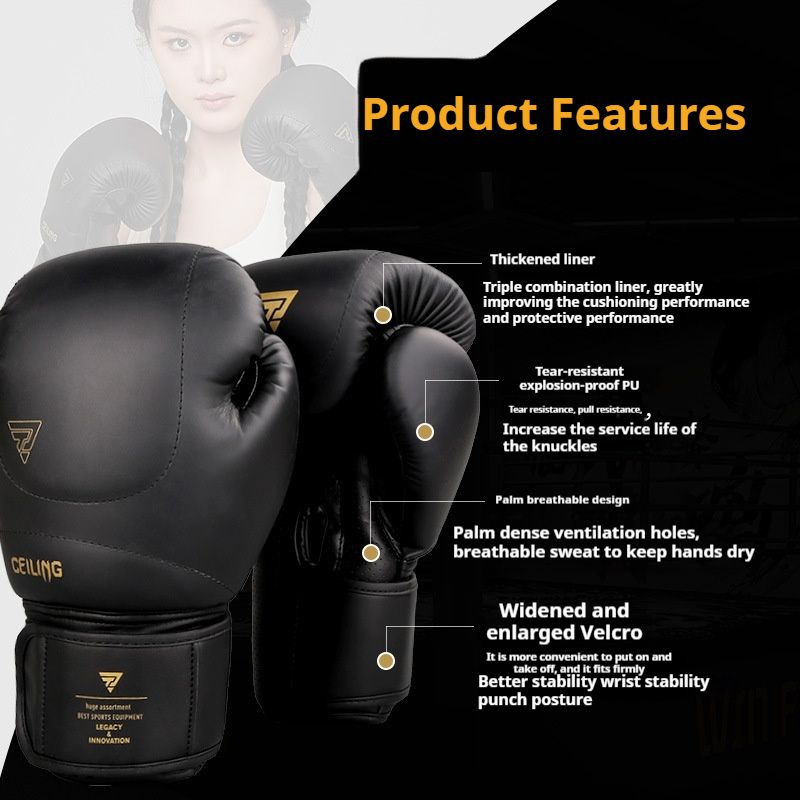 Neue Boxhandschuhe, Handschuhe für Erwachsene, Muay Thai Combat, professionelle Boxsack-Trainingshandschuhe_voghion.com