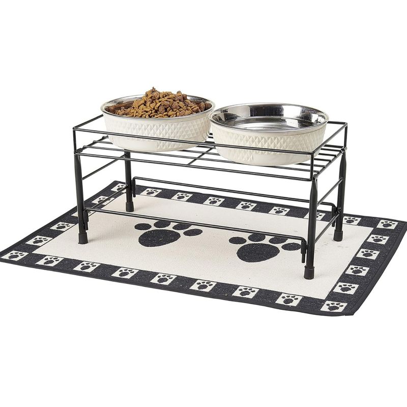 Pet Slow Adjustable Feeder Dog Bowl Rack Suitable For Medium Dogs And Cats Feeding Stand_voghion.com