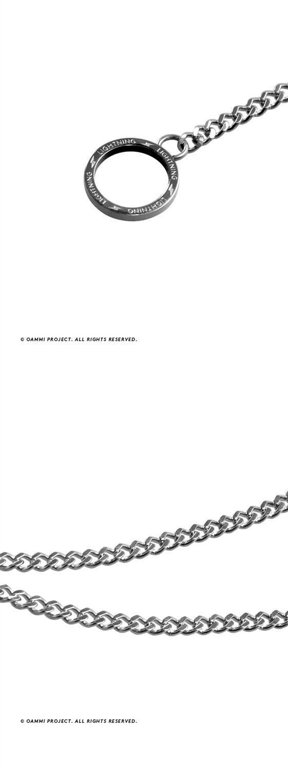 Men's Jewelry Lightning OT Buckle Necklace Trend Hip Hop Street Simple Ins Harajuku Style All Match Trendy Necklace_voghion.com