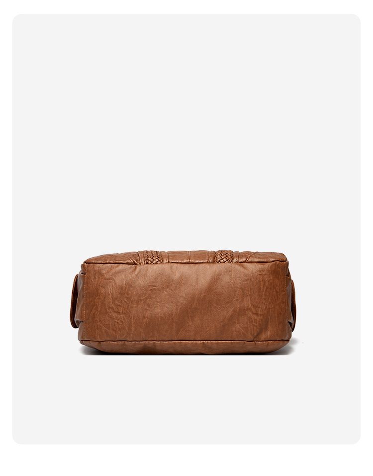 Sac à main rétro tissé transfrontalier, grande capacité, en cuir lavé, à bandoulière, pour mère d'âge moyen_voghion.com