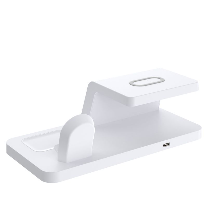 New Private Model Mobile Phone Wireless Charger Multi Function Fast Charging 15W Clock Alarm Watch Earphone Wireless Charging_voghion.com