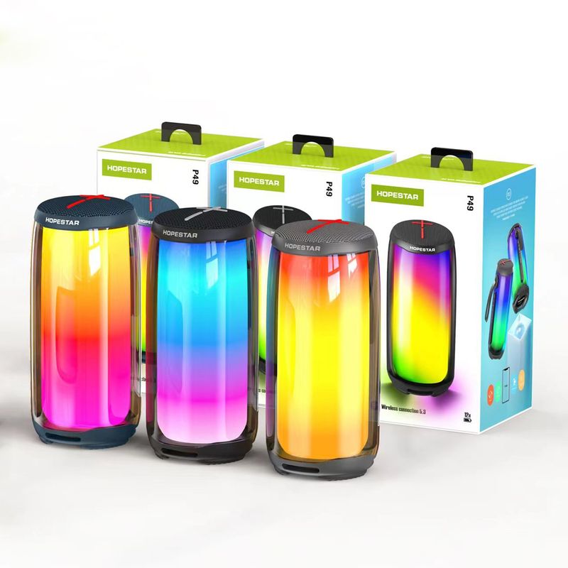 HOPESTAR P49 Tone Pulse RGB-licht waterdichte Bluetooth-luidspreker (blauw)_voghion.com