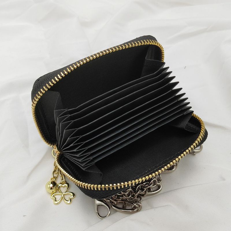 Portafoglio corto da donna in vera pelle, grande capacità, con cerniera, alla moda, 2025_voghion.com