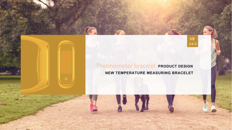 2020 New Design KLW V8 Smart Watch Temperature Measuring Bracelet With Time Display IP68 Waterproof_voghion.com