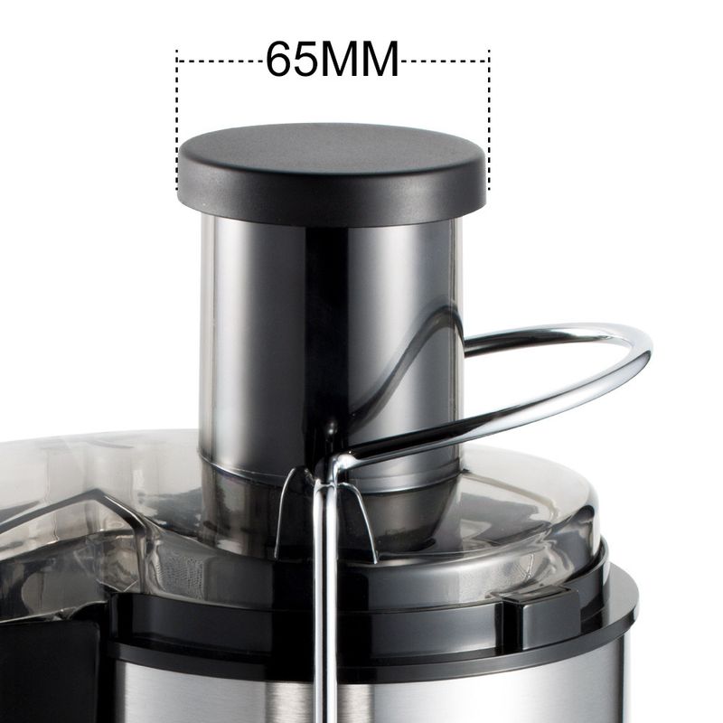 Estrattore di succo centrifugo, 800 W con contenitore per succo da 1 l, filtro in acciaio inox, ampio canale di alimentazione, spina UE facile da pulire_voghion.com