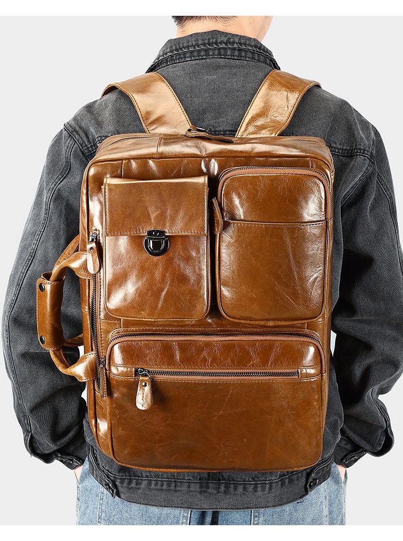 Maletín de negocios para hombre Marute, nuevo maletín de cuero de vaca para hombre, de 16 pulgadas, multifuncional, para ordenador de negocios, bolso de mano de cuero de vaca para hombre._voghion.com