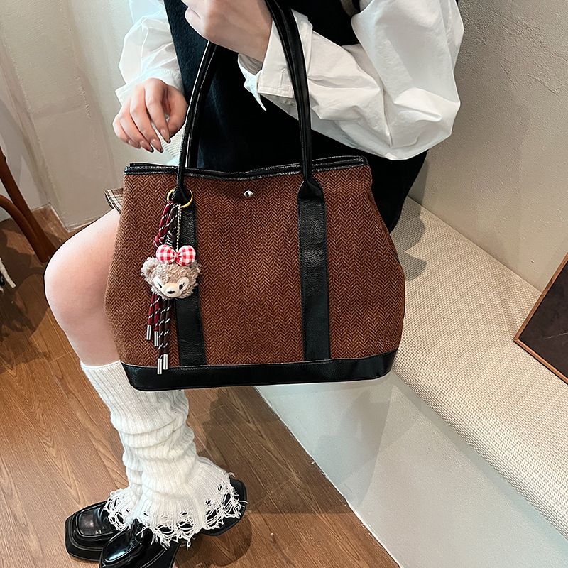 Borsa a tracolla da pendolare grande capacità semplice e portatile da donna autunno/inverno 2024_voghion.com