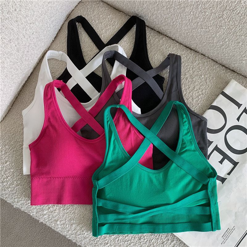 Damen Intimat Klengt Camisol Frae Summer Hot Girl Innenkleeder Kräiz Schéi Hosenträger Broschtpolster Äusserkleeder Äermellos Top Trend_voghion.com