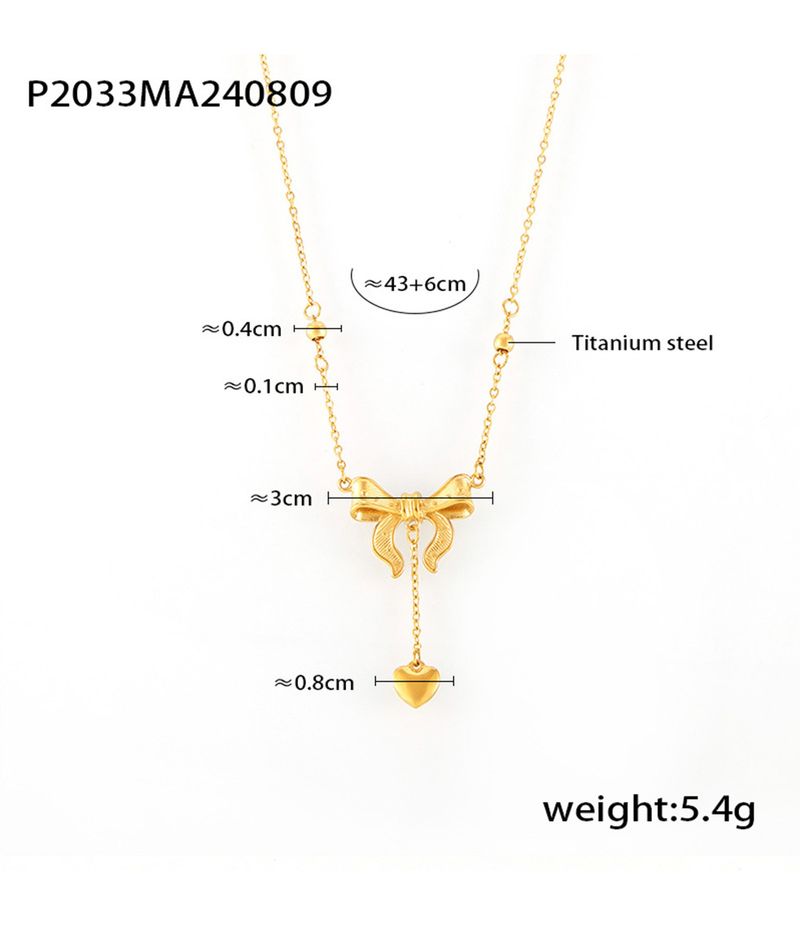 Princess On The Run Butterfly Bow Pendant Necklace, Female Niche Design, Light Luxury, High-end Feeling, Collarbone Chain_voghion.com