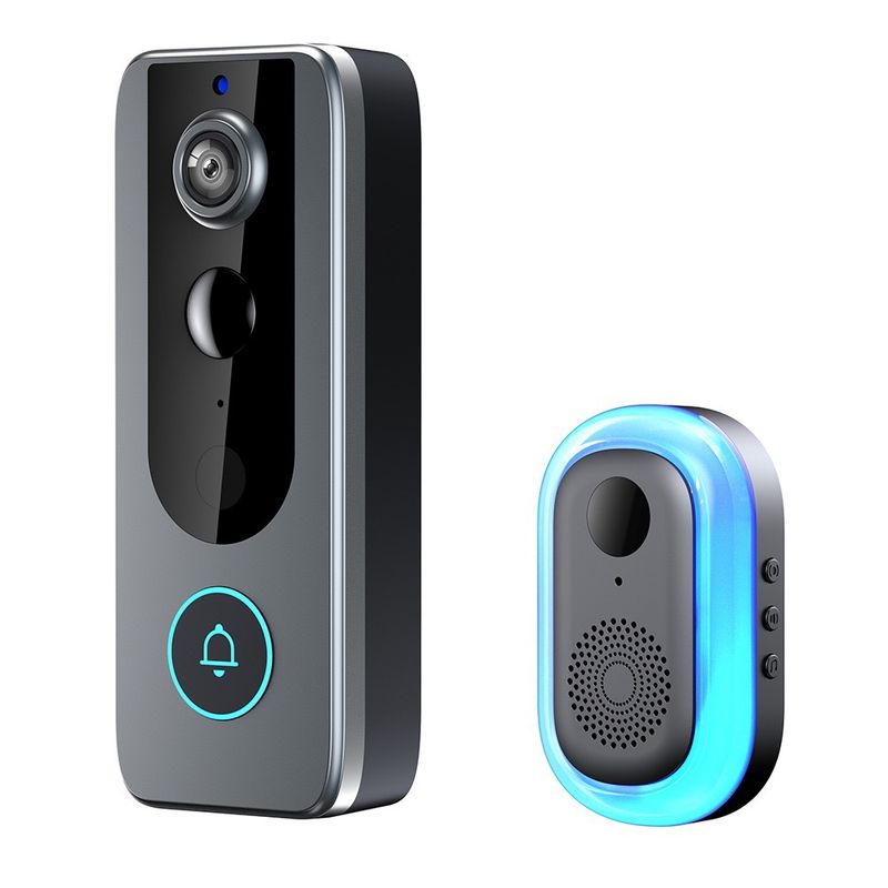 Smart Wireless Video Doorbell With 2-Way Audio, 720P HD Camera, Night Vision & IP65 Waterproof, Battery-Powered, Free Cloud Storage_voghion.com