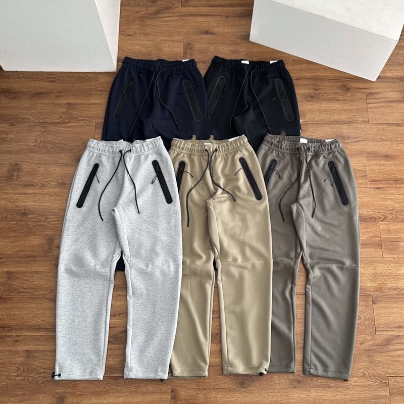 Pantaloni a gamba dritta primaverili ed autunnali per sport e tempo libero, pantaloni da uomo in maglia elastica a vita larga, pantaloni_voghion.com
