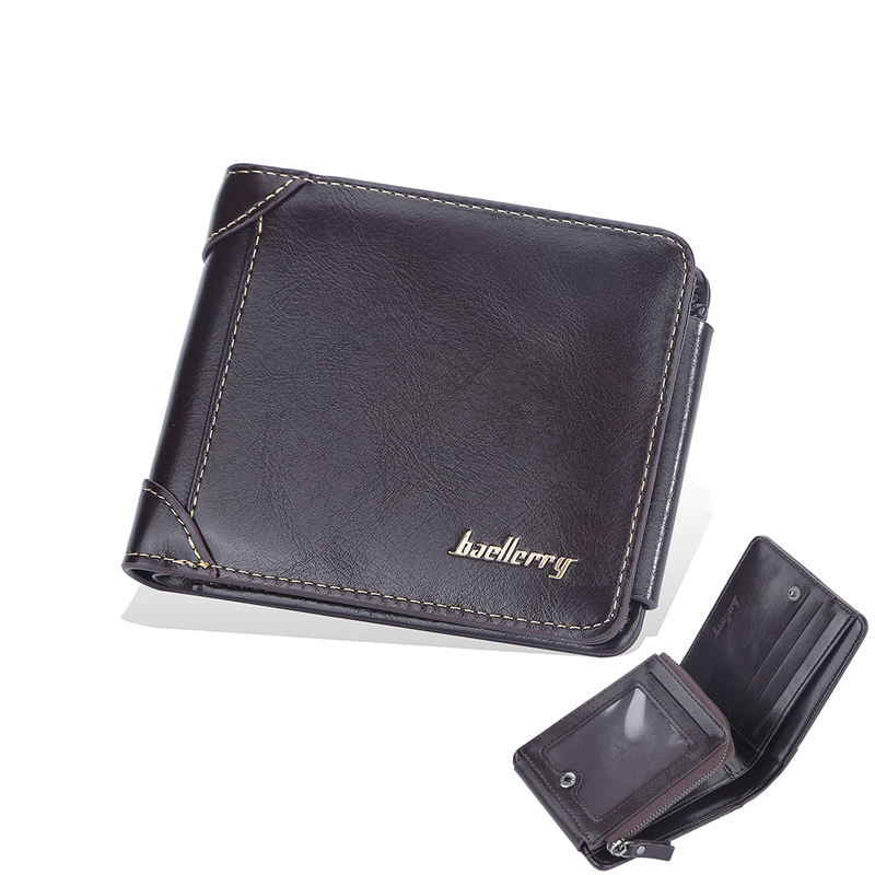 New men's short wallet with multiple card slots, 3 folds, a stylish thin card bag, large capacity, practical and convenient high-end zero wallet_voghion.com