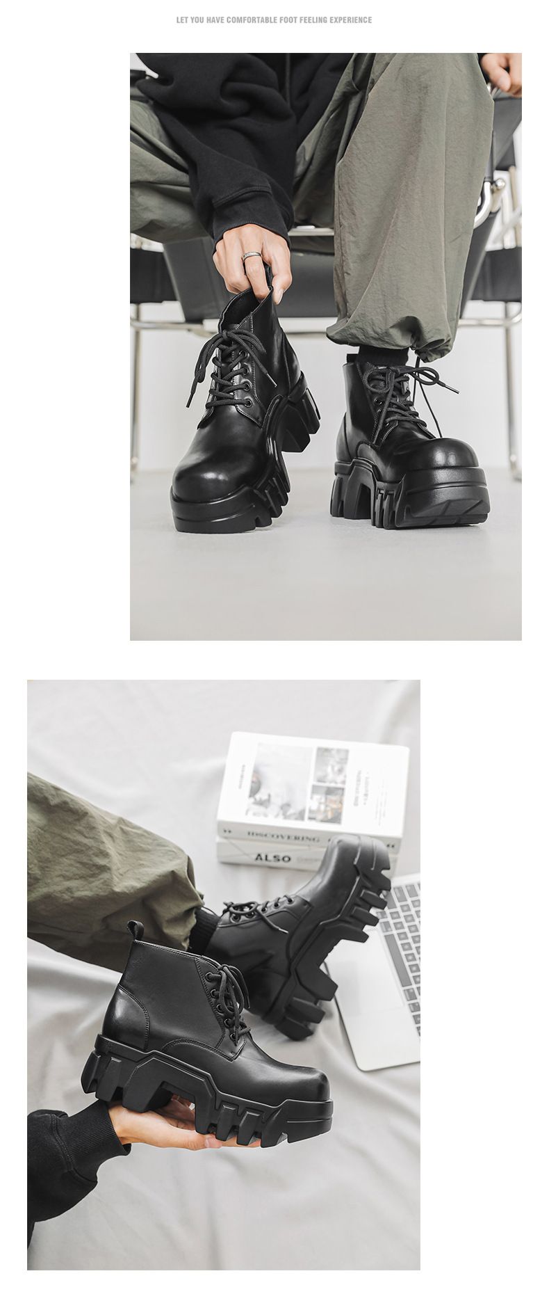 Gear Bottom Erhöhte Martin-Stiefel mit dicker Sohle Herren-High-Street-Bulldozer-Tooling-Lokomotivstiefel Derby-Stiefel mit mittlerem Kopf_voghion.com