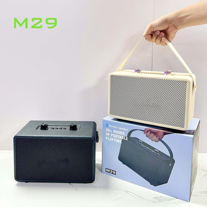 Nuovo altoparlante wireless Bluetooth di alta qualità per esterni M29, subwoofer portatile in legno_voghion.com