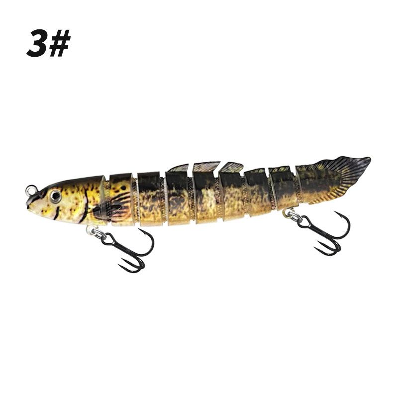 12 cm 19 g Mehrteiliger Köder Harte Schmerle Simulation 3D Gedruckter Fischköder mit neun Abschnitten_voghion.com