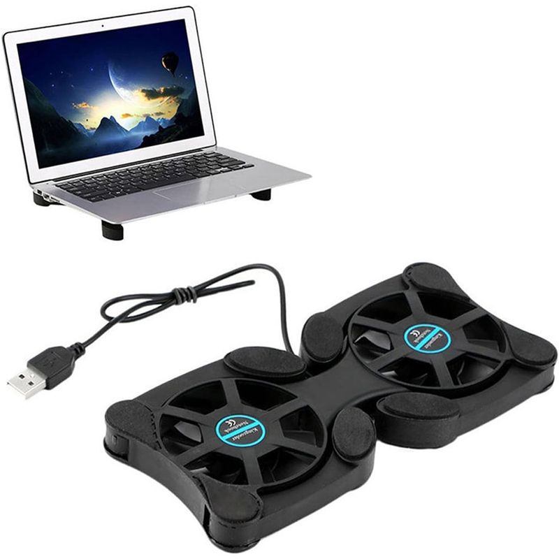 Stand Cooler Low Noise Portable Ultra Slim Gaming Cooling Pad Prevents Overheating For 7-15 Inch Laptop_voghion.com