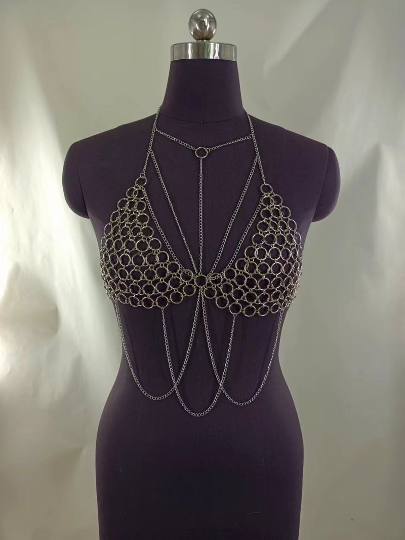 Small ring meets metal chain fringe swing chain top top top vest body chain_voghion.com