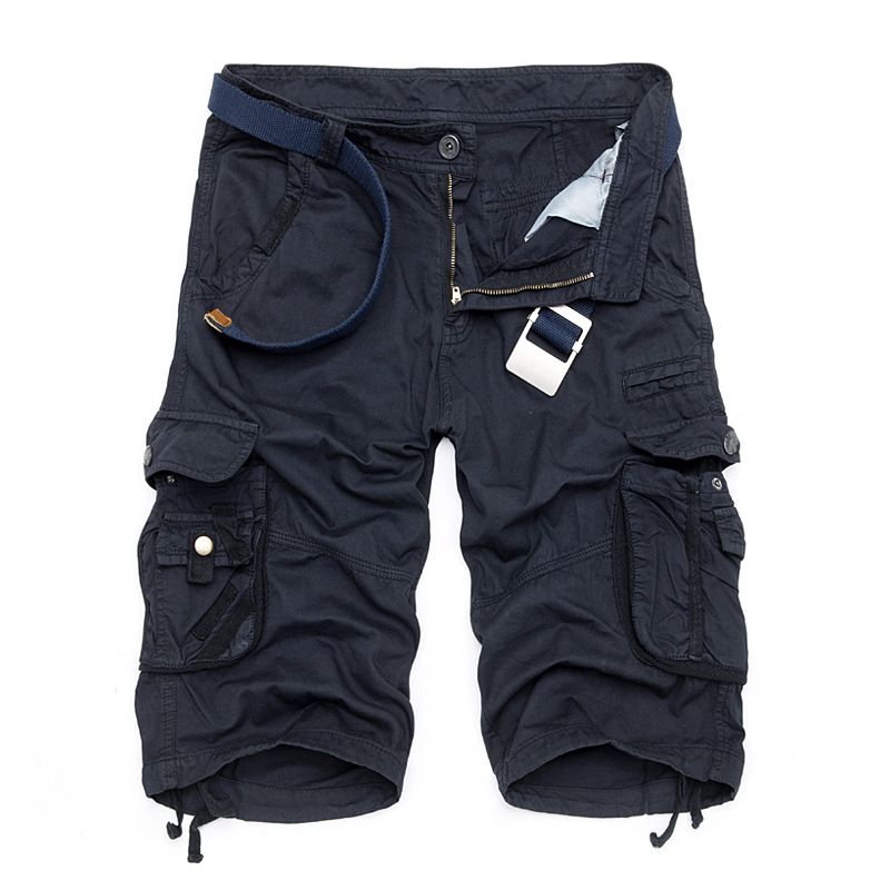 Man's clothing Cargo shorts Baggy 7-point mid-length multi-pocket casual camo sweatpants_voghion.com