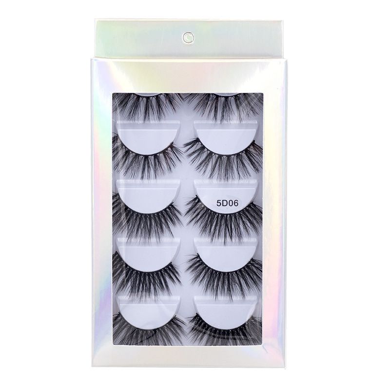 European And American Hot-Selling 5-Pair Set Natural Synthetic False 5D Dense Long Multi-Layered Eyelashes_voghion.com