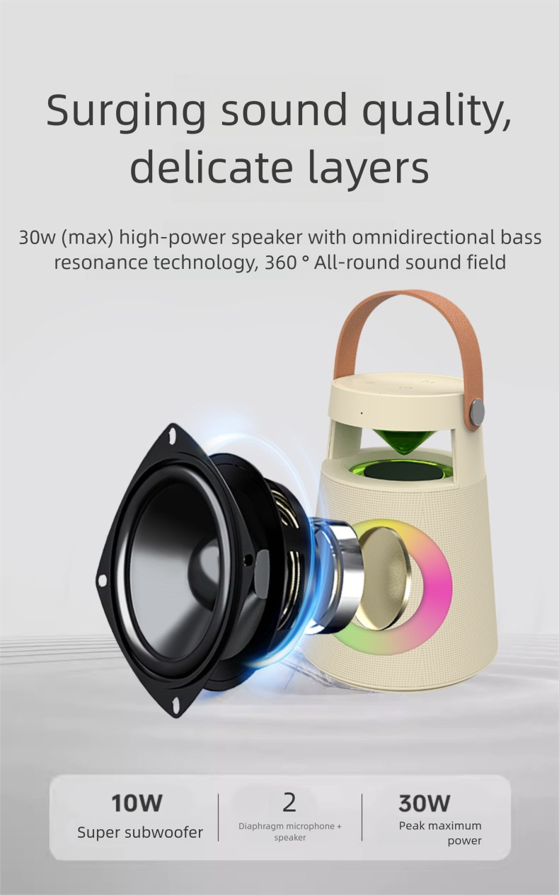 K13 Portable Subwoofer Home Outdoor Wireless Computer Bluetooth Speaker_voghion.com