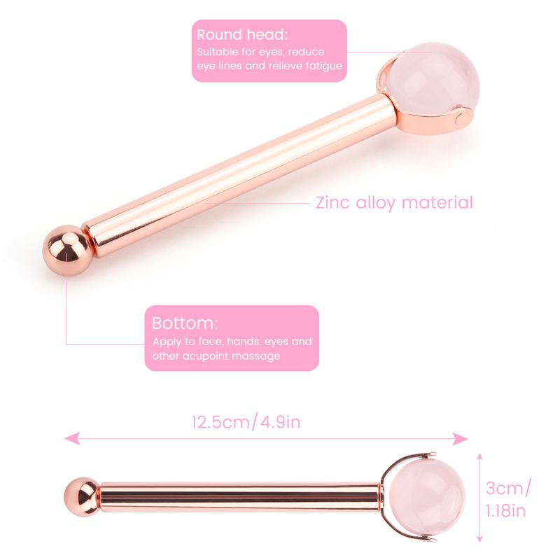 1 rouleau de massage en boule de jade pour le visage et les yeux, en quartz rose naturel, aventurine, améthyste, anti-rides, soins de la peau, beauté_voghion.com