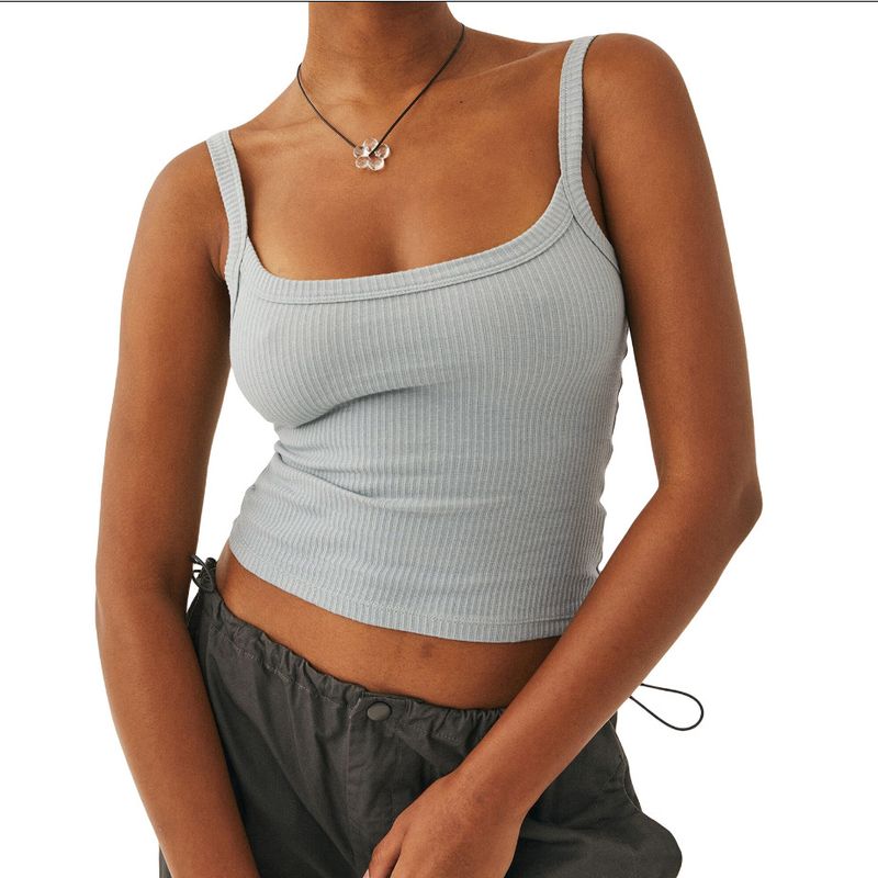 Women's Clothing New Knitted Pure Desire Camisole Vest Inner Wear Slim Hot Girl Y2_voghion.com