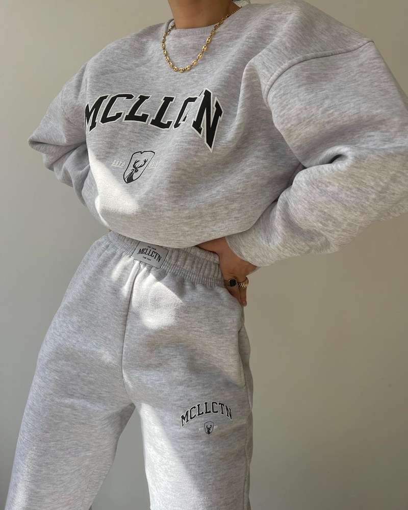 abbigliamento casual europeo e americano transfrontaliero moda stampata abito spesso più felpa in velluto pantaloni a maniche lunghe abito_voghion.com