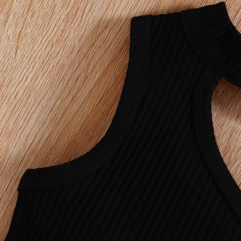 TX Abbigliamento per bambini Estate Senza Maniche Spalle Scoperte Pantaloncini Arricciati Set alla Moda per Ragazze_voghion.com