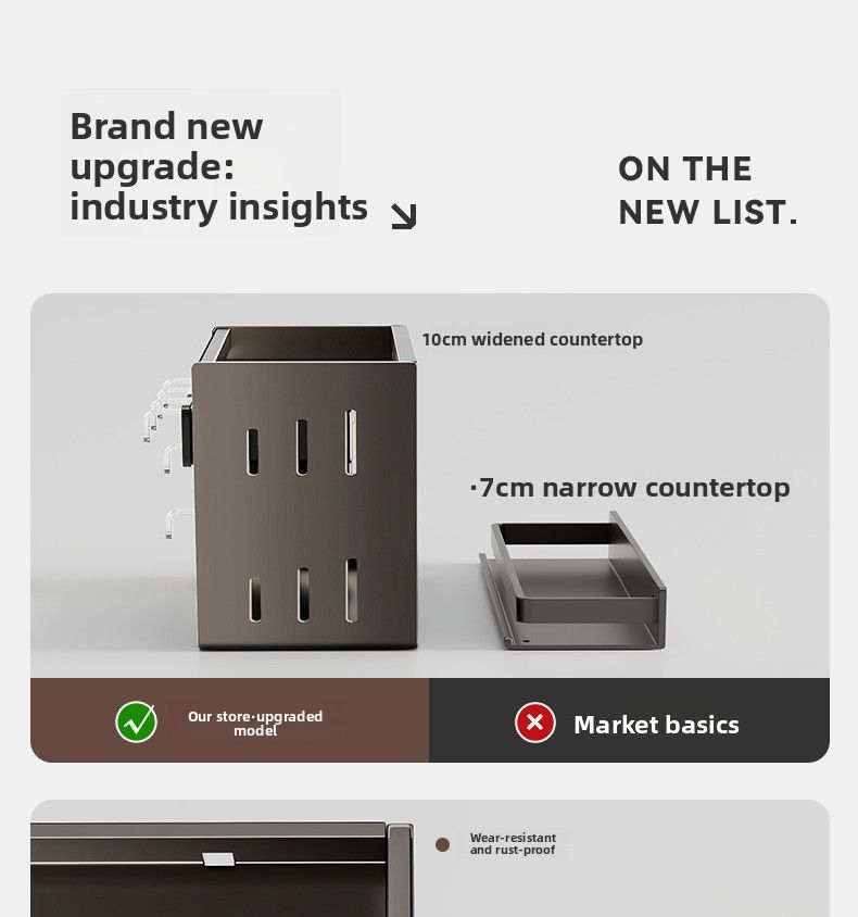 Home Kitchen Spice Rack Multi-Functional No-Drill Wall-Mounted Seasoning Storage Box_voghion.com