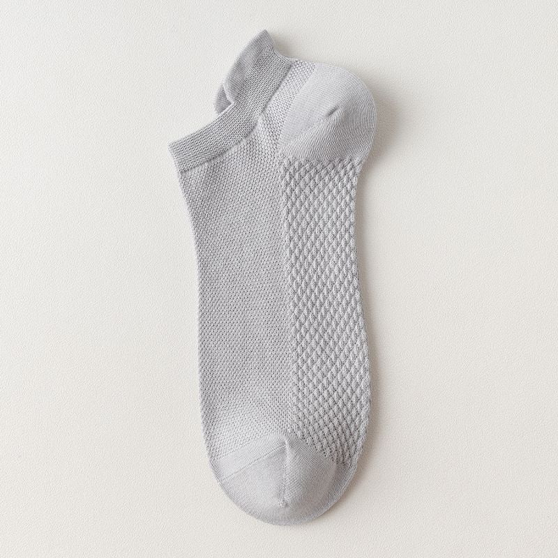 Calcetines de verano 2025e de algodón fino, resistentes al olor y absorbentes del sudor, versátiles, de malla corta y transpirables para hombre Zhuji_voghion.com