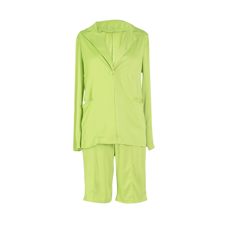 Dammekleeder Onofhängeg Websäit Kostümjacket Shorts Zweedeel Fréijoer Summer Casual Kostüm_voghion.com