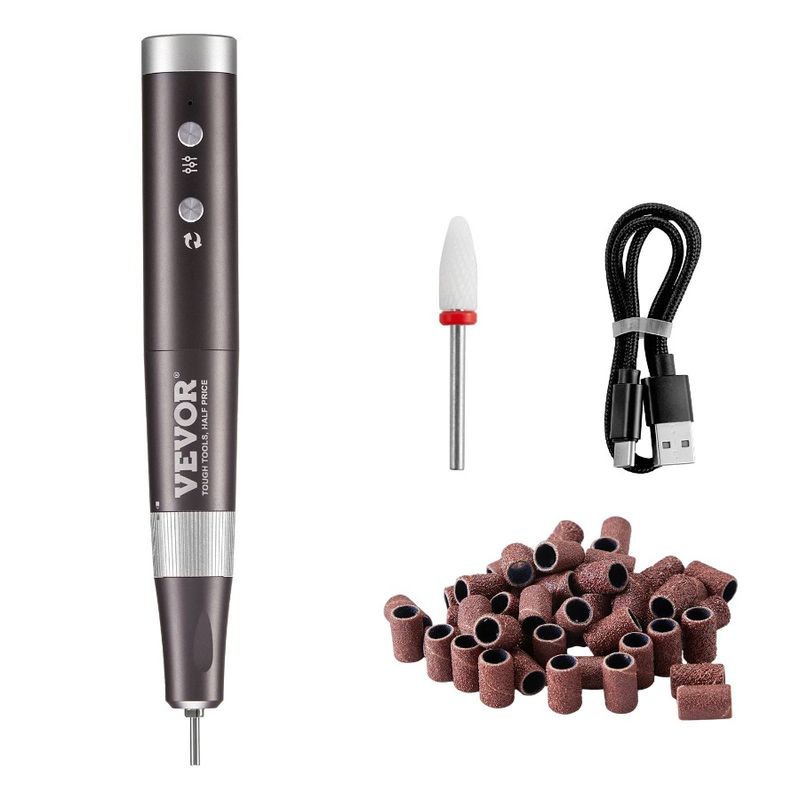 Manicure portatile elettrico 30 lime pedicure 000 giri/min senza fili con lucidatrice trapano per unghie ricaricabile E unghie a velocità variabile_voghion.com