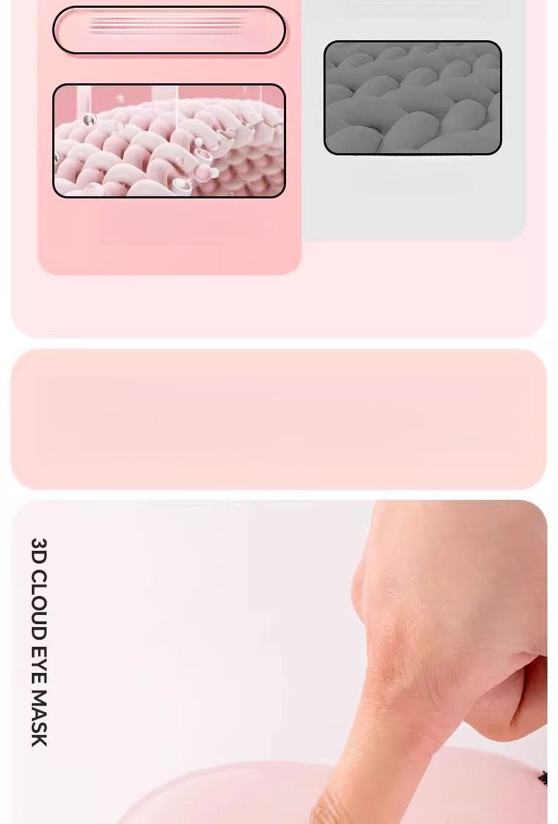 3D Cloud Sleeping Mask For Students, Nap, Light Blocking, Breathable, Unisex, Relieves Eye Fatigue, Sleep Special_voghion.com