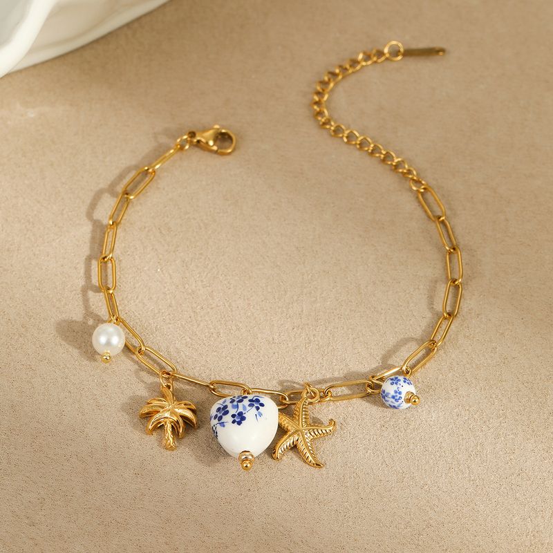 Charme armbanden ketting sieraden oceaan stijl vakantie strand wind kwast zeester schelp hanger ketting_voghion.com