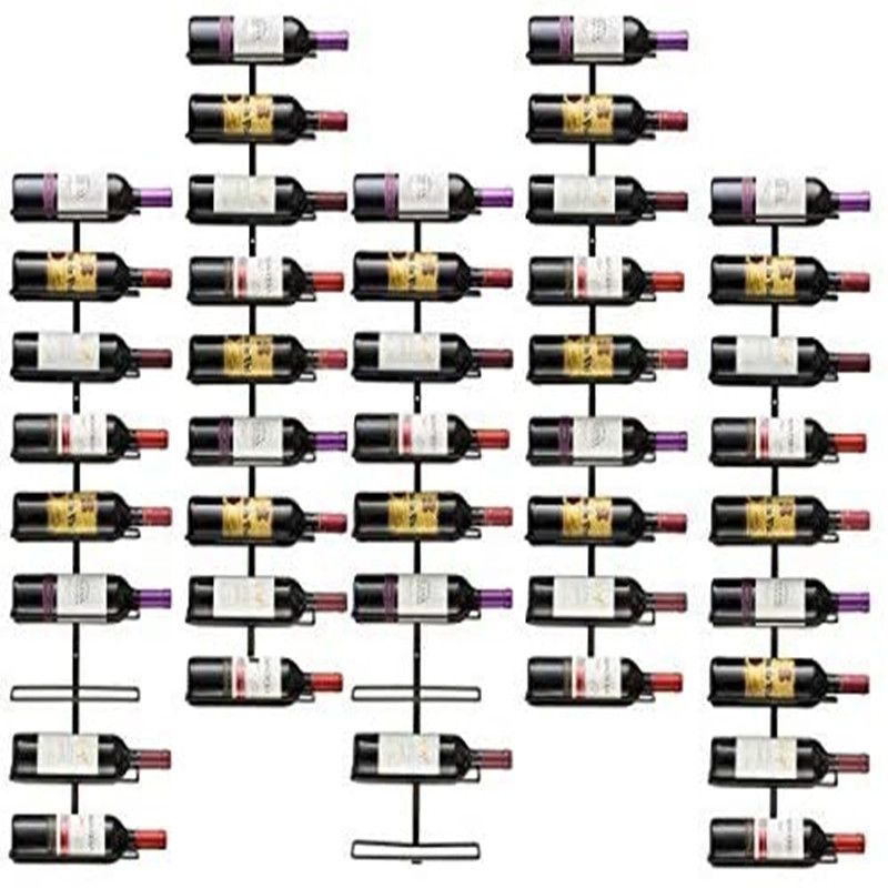 Iron Wall Hanging Wine Rack Ornaments Wine Bottle Rack European Style Wine Cabinet Storage Rack Hanging Wall Wine Rack_voghion.com