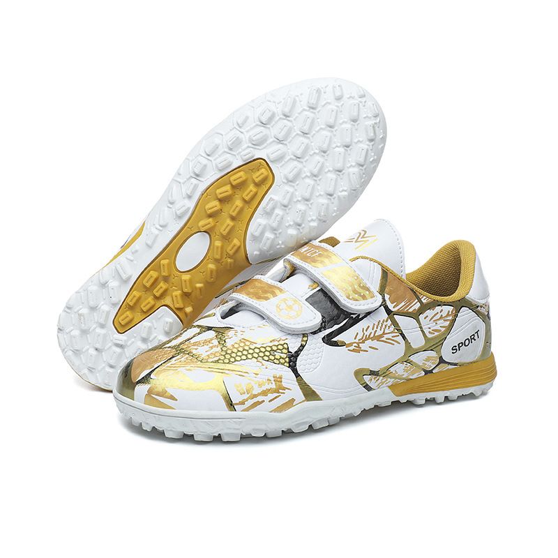 Scarpe da calcio con tacchetti spezzati, lunghe, da donna, per bambini, ragazzi e allenamento, per la scuola elementare e le ragazze, con nastro magico._voghion.com