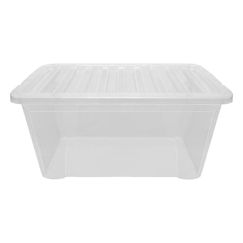 Extra Large 110L Plastic Storage Boxes With Lids – Clear Stackable Organizers_voghion.com